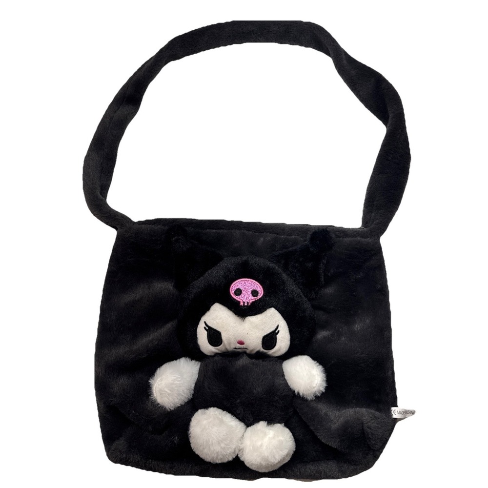 Kuromi Plush Tote Crossbody Bag‎ Sanrio Kawaii Plush Purse